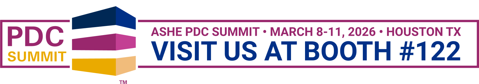 Sommet ASHE PDC - Du 8 au 12 mars 2026 - Houston, Texas - Venez nous rendre visite au stand n° 122